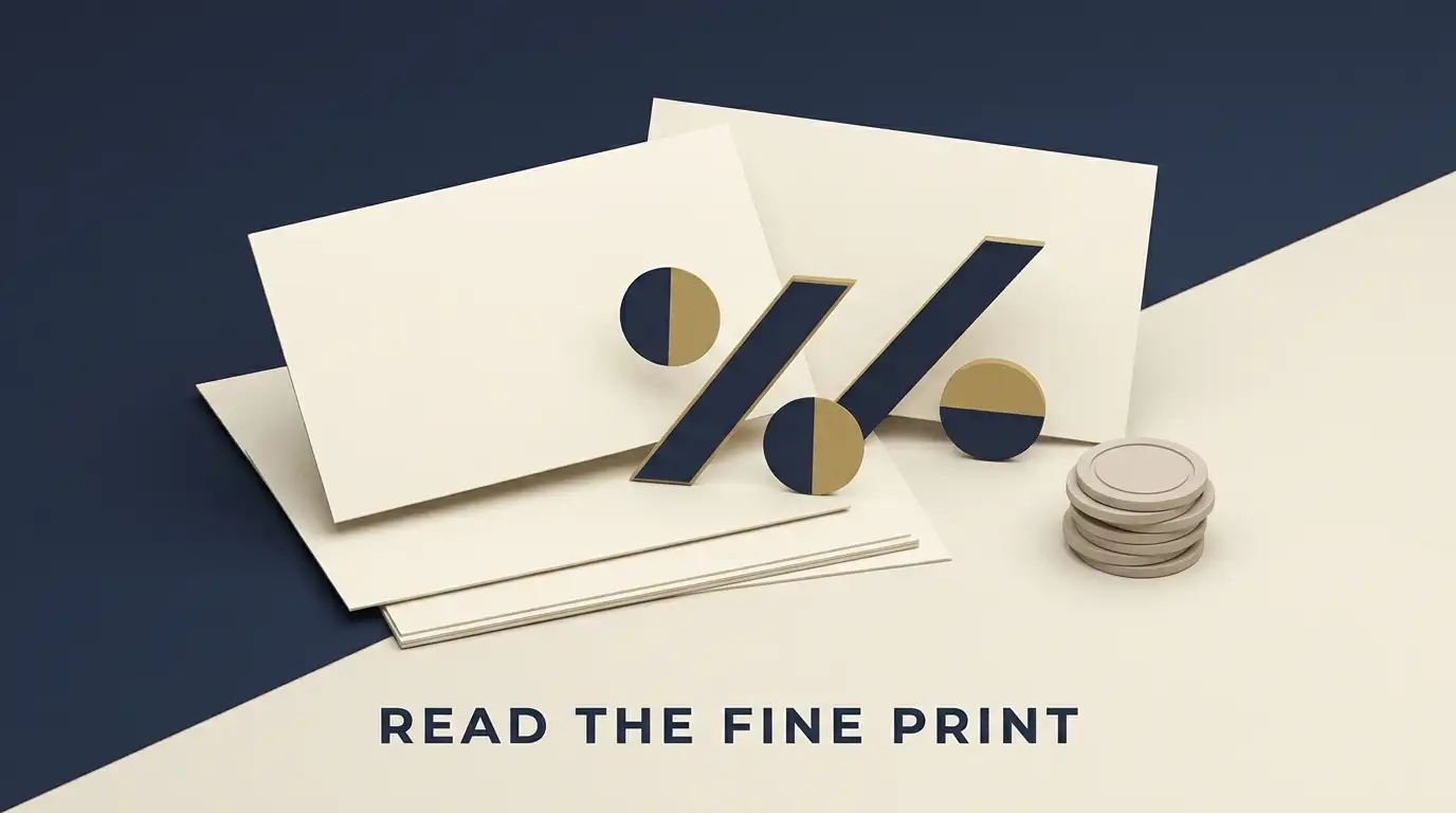 Reading promotional terms through abstract layers of offer details and conditions